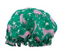 SMUG Shower Cap - Waterproof Shower Cap with Elastic Lining - Three Prints Available - Showers, Cooking, Spa Salon, Sleeping, Makeup - Shower Caps For Women UK Long Hair Short Hair - Cheetah