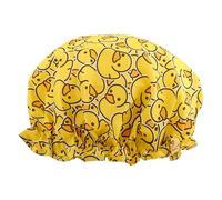SMUG Shower Cap | Waterproof Shower Cap with Elastic Lining | Three Prints Available | Showers, Cooking, Spa Salon, Sleeping, Makeup | Shower Caps For Women UK Long Hair Short Hair | Duck