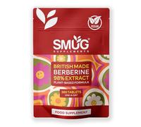 SMUG Supplements Berberine 98% Extract British Made - 365 Micro Tablets One A Day - Plant Based Formula from Berberis Aristata - Vegan, One Year Supply