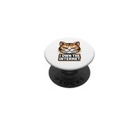 Smug Tabby Cat I Own The Internet Meme PopSockets Adhesive PopGrip