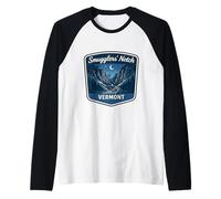 Smugglers Notch Vermont Mountain Road Scenic Night Travel Raglan Baseball Tee