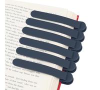 SMUK 6pcs Automatic Bookmarks for Reading Lovers, Unique Silicone Book Mark for Women & Men, Creative Book Clip Page Markers Reading Accessories Gifts