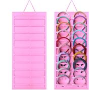 SMUK Hanging Headband Holder Organizer for Girls, Wall-mount Headband Storage Display for Women, Head Band Hair Accessories Organizer On Wall, Door, Wardrobe