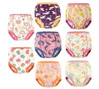 SMULPOOTI 8 Pack Toddler Girls Training Reusable Underwear Potty Training Underwear and Strong Absorbent Underwear for Girls 1 Year