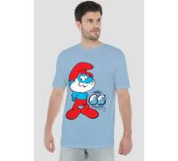 Smurfs 65Th Anniversary Papa Smurf T Shirt, Light Blue The Smurfs Blue S