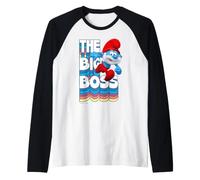 Smurfs Big Boss Papa Smurf Dad Father Grandad Classic Family Raglan Baseball Tee