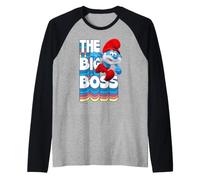 Smurfs Big Boss Papa Smurf Dad Father Grandad Family Classic Raglan Baseball Tee