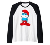 Smurfs Big Papa Wise Old Clever Genius Master Classic Pose Raglan Baseball Tee