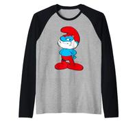 Smurfs Big Papa Wise Old Clever Genius Master Pose Classic Raglan Baseball Tee