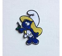 Smurfs Blue Cute Animated Cartoon Art Badge Iron or sew on Embroidered Patch