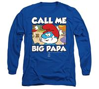 Smurfs Call Me Big Papa Unisex Long Sleeve T Shirt, Royal, Medium