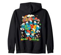 Smurfs Character Pose Peace Love Happiness Best Retro Friend Zip Hoodie