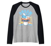 Smurfs Lazy Smurf Dream Sleep Big 60s Festival Pop Culture Raglan Baseball Tee