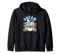 Smurfs Lazy Smurf Dream Sleep Big 60s Festival Pop Culture Zip Hoodie