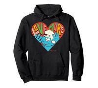 Smurfs Lover Smurf Enamored Valentines Heart Love More Retro Pullover Hoodie