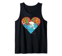 Smurfs Lover Smurf Enamored Valentines Heart Love More Retro Tank Top