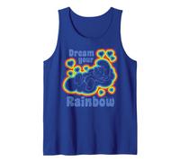 Smurfs Rainbow Dreams Happy Nap Sleepy Retro Smurf Daydream Tank Top