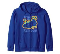 Smurfs Rainbow Dreams Happy Nap Sleepy Retro Smurf Daydream Zip Hoodie