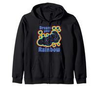 Smurfs Rainbow Dreams Happy Nap Sleepy Smurf Daydream Retro Zip Hoodie