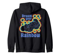 Smurfs Rainbow Dreams Happy Nap Sleepy Smurf Retro Daydream Zip Hoodie