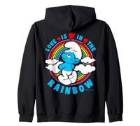 Smurfs Rainbow Love Romantic Valentines Friend Classic BFF Zip Hoodie