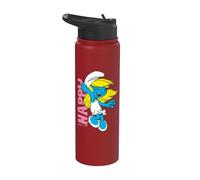Smurfs Smurfette Happy Smile Friends Cartoon 80s 90s Classic Stainless Steel Insulated Water Bottle