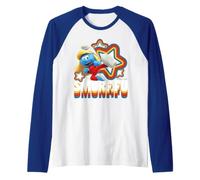 Smurfs Smurfette Kung Fu Martial Arts Girl Classic Power Fun Raglan Baseball Tee