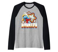 Smurfs Smurfette Kung Fu Martial Arts Girl Power Fun Classic Raglan Baseball Tee
