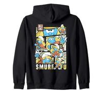 Smurfs Smurfette Smurf Fu Ninja Pose Tokyo Japan Classic Fun Zip Hoodie