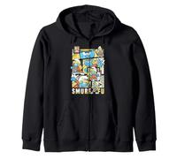 Smurfs Smurfette Smurf Fu Ninja Pose Tokyo Japan Fun Classic Zip Hoodie