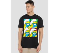 Smurfs Tiles T Shirt, Black The Smurfs Black XL