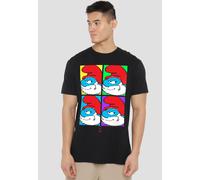 Smurfs Tiles T Shirt, Black The Smurfs Black XXL