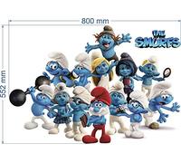 Smurfs Wall Sticker Wall Pictures for Boys, The Smurfs Pattern 790 mm x 540 mm