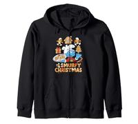 Smurfs Xmas Chef Christmas Cookies Gingerbread Festive Retro Zip Hoodie