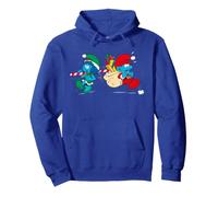 Smurfs Xmas Santa Elves Smurf Christmas Nice Naughty Fun 90s Pullover Hoodie