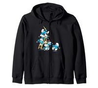 Smurfs Xmas Smurf Christmas Joy Team Work Festive Friends Zip Hoodie