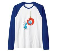 Smurfs Xmas Smurf Christmas Winter Tree Festive Decoration Raglan Baseball Tee