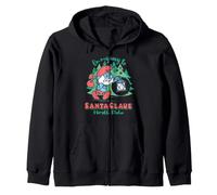 Smurfs Xmas Smurfy Christmas Big Papa Festive Santa Claus Zip Hoodie