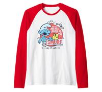 Smurfs Xmas Smurfy Christmas Jingle Bells Cheer Fun Festive Raglan Baseball Tee