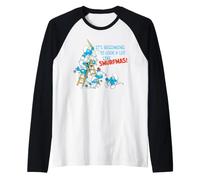 Smurfs Xmas Smurfy Christmas Tree Decoration Friends Festive Raglan Baseball Tee