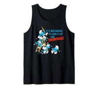 Smurfs Xmas Smurfy Christmas Tree Decoration Friends Festive Tank Top