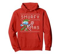 Smurfs Xmas Smurfy Christmas Ugly Sweater Festive Candy Elf Pullover Hoodie