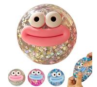 Smushers Face Squishies, Smushers Stress Balls Fidget Sensory Toy, Interchangeable Faces Slow Rebound Sensory Squeeze Balls for Anxiety Relief (Silver)