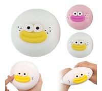 Smushers Face Squishies, Soft Squeeze Stress Relief Desk Accessory with Slow Rising Texture, Emotion Release Artifact, for Adults Women Men Working Home Office Travel Party Favors (White)