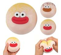 Smushers Face Squishies, Soft Squeeze Stress Relief Desk Accessory with Slow Rising Texture, Emotion Release Artifact, for Adults Women Men Working Home Office Travel Party Favors (Brown)