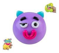 Smushers Sensory Squishy Toy with Interchangeable Dog Faces - Soft Slow-Rise Face Swap Squishy for Stress Relief, Moldable Funny Desk Accessory & Calming Fidget for Adults (Purple)