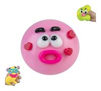 Smushers Sensory Squishy Toy with Interchangeable Dog Faces - Soft Slow-Rise Face Swap Squishy for Stress Relief, Moldable Funny Desk Accessory & Calming Fidget for Adults (Pink)