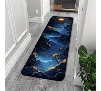 SMXVRC Cosmic Star River Runner Rug, 80x220cm, 3D Visual Illusion Outer Space Entryway Carpet, Machine Washable Shed Resistant Durable Carpets, Absorbent Washable Non-Skid Rug for Hallway