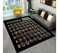 SMXVRC Guitar Chord Area Rugs, 60x110cm, Music Instrument Guitar Pattern Indoor Carpet, Cozy Machine Washable Anti-Slip Rug, Low Pile Thin Fade Resistant Absorbent Mat for Dining Room Entryway