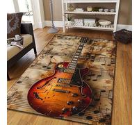 SMXVRC Original Guitar Area Rugs, 60x110cm, Music Instrument String Rugs for Living Room, Breathable No Crease Non-Slip Carpets, Soft Cozy Low Pile Non-Shedding Mat for Nursery Dorm Bedside